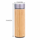 Bamboo Travel Mug With Tea Infuser Stainless Steel