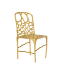Honeycomb Gold Side Chair