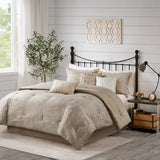 7 Piece Printed Seersucker Comforter Set