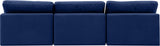 Comfy - Velvet Modular Armless Sofa 3 Seats