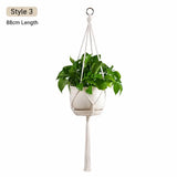 Macrame Hanging Plant Holder Cotton Rope Basket