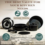 Moss & Stone 10-Pc Nonstick Cookware Set