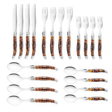 Laguiole Connoisseur 20pc 18/10 Ss Tortoise Flatware Set