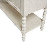 2-Drawer Storage Accent Chest w/ Turned Legs, Natural Ivory