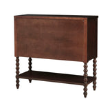 2-Drawer Storage Accent Chest w/ Turned Legs, Morocco Brown