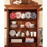 Blue & Red Gertrude Chicken Dessert Plates Set of 4
