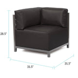 Axis Corner Chair Atlantis Black Titanium Frame