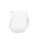 Portage Ice Clear Abstract Glass Vase- Short