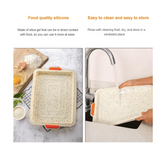 Reusable Square Silicone Baking Pan Nonstick Mold