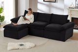 DERVAL 111" 3-Seater Sofa with 1 Ottoman