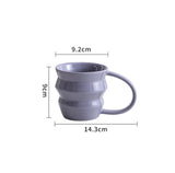 Big Handle Solid Color Ceramic Coffee Mug