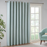 Heathered Patio Window Curtain, Aqua Blue