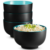 Kook Ceramic Ramen Noodle Bowls, 34 oz, Set of 4