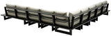Maldives - 7 Piece Water Resistant Outdoor Patio Modular Sectional With Gray Base