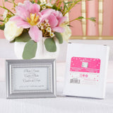 Beautifully Beaded Silver Place Card/Photo Holder (Set of 6)