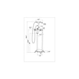 Suni 3-Handle Claw Foot Tub Faucet with Hand Shower