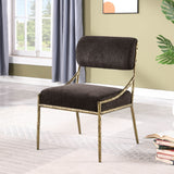 Bastille - Upholstered Dining Side Chair (Set of 2) - Brass Frame