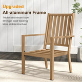 Wholesale Aluminum Patio Dining Chair Set of 6 with Waterproof Cushion
