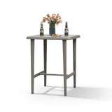 PURPLE LEAF Outdoor Bar Table Patio Dining Table Coffee Kitchen Breakfast Bistro Pub Bar Table for Patio Poolside