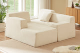 Livo 96" Corduroy Chaise Sofa
