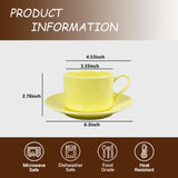 8oz Ceramic Cappuccino Mug & Saucer Coffee Set