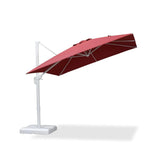 PURPLE LEAF Morden White Outdoor Umbrella Premium Aluminum Patio Cantilever Pool Sun Umbrellas