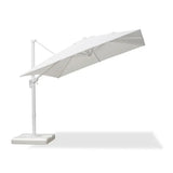 PURPLE LEAF Morden White Outdoor Umbrella Premium Aluminum Patio Cantilever Pool Sun Umbrellas