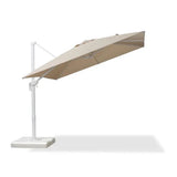 PURPLE LEAF Morden White Outdoor Umbrella Premium Aluminum Patio Cantilever Pool Sun Umbrellas