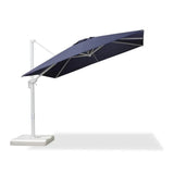 PURPLE LEAF Morden White Outdoor Umbrella Premium Aluminum Patio Cantilever Pool Sun Umbrellas
