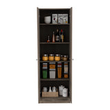 Tuhome Lambardi Tall Multistorage Cabinet with Double Door Design, Five Deep Interior Shelves, Freestanding Vertical Storage Solution for Kitchens, Laundry Rooms, Bedrooms or Utility Areas to Maximize Home Organization