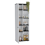 Hoyt Kitchen Pantry Storage Cabinet with Five Interior Shelves, Five Exterior Compartments, Multi-Tier Organization System for Food, Cookware and Household Essentials, Modern Space-Saving Design for Home Kitchens