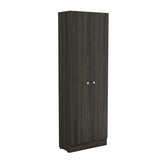 Tuhome Lambardi Tall Multistorage Cabinet with Double Door Design, Five Deep Interior Shelves, Freestanding Vertical Storage Solution for Kitchens, Laundry Rooms, Bedrooms or Utility Areas to Maximize Home Organization
