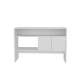 TUHOME Bellagio 48.7-Inch Wide Two-Tier Narrow Console Table with Double-Door Cabinet, Modern Entryway and Living Room Storage Table for Décor, Organization and Everyday Essentials, Space-Saving Functional Furniture