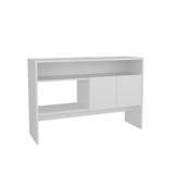 TUHOME Bellagio 48.7-Inch Wide Two-Tier Narrow Console Table with Double-Door Cabinet, Modern Entryway and Living Room Storage Table for Décor, Organization and Everyday Essentials, Space-Saving Functional Furniture