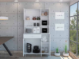 Della 90 Pantry Double Door Cabinet, Five Legs, One Drawer