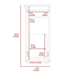 Ventus Bathroom Storage Cabinet, Liftable Top, One Drawer