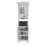 Bombona 80" High Double Cabinet Kitchen Pantry with Six Spacious Shelves, Appliance Storage Hutch, Pull-Up Gas Spring Door, Large Base Cabinet for Kitchen, Garage, Laundry or Home Organization