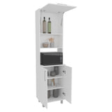 Bombona 80" High Double Cabinet Kitchen Pantry with Six Spacious Shelves, Appliance Storage Hutch, Pull-Up Gas Spring Door, Large Base Cabinet for Kitchen, Garage, Laundry or Home Organization