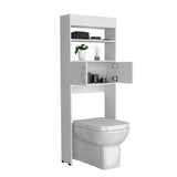 TUHOME Madrid Over The Toilet Cabinet with Double Door Storage, Two Spacious Shelves, Space-Saving Bathroom Organizer for Toiletries, Towels and Essentials, Modern Freestanding Design.