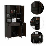 Della 90 Pantry Double Door Cabinet, Five Legs, One Drawer