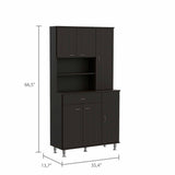 Della 90 Pantry Double Door Cabinet, Five Legs, One Drawer
