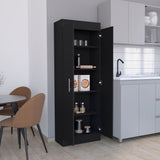 TUHOME Nepal Pantry Cabinet with Two-Door Vertical Storage, Five Spacious Interior Shelves, Easy-Access Handles, Space-Efficient Design for Organizing Groceries, Kitchenware and Everyday Essentials in Modern Kitchens