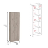 Lombardi Tall Cabinet with Five Drawers, Kitchen Pantry