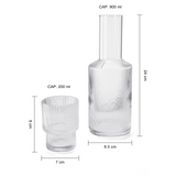 Bedside Water Carafe & Tumbler Set | 2-Piece Set | 900 ML