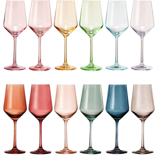 Make Your Own Set Wine Glass SINGLE, Large 12 oz Glass (Magenta)