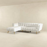 Addison Left Sectional Cream Boucle Sofa