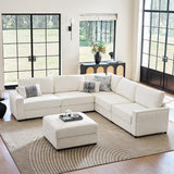 Aeris 138" Modern Curved Sectional Couch & Sofa With Curved Aesthetic