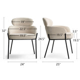 Aila Modern Upholstered Dining Chair (Set of 4)
