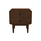 Alexa Mid Century Modern Style Night Stand 2-Drawer