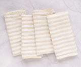 Smooth Linen Napkins - Amalfi Stripe Napkins Set of 4